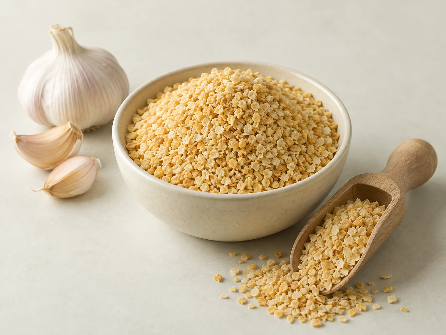 Dehydrated Garlic Granules product concept